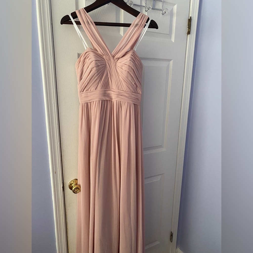 Blush bridesmaid dress
